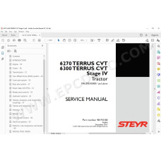 Steyr Tractor 6270 6300 Terrus CVT Stage IV service manual