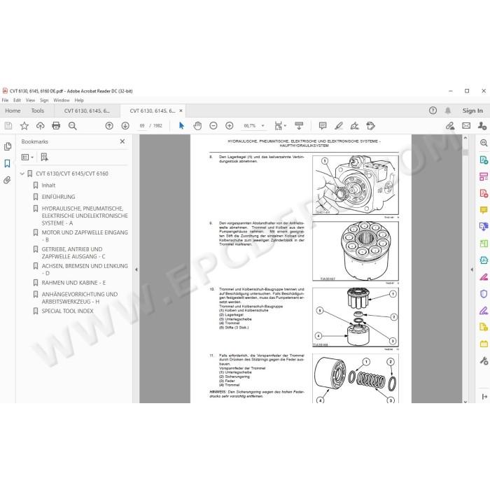 Steyr Tractor CVT 6130 6145 6160 service manual DE