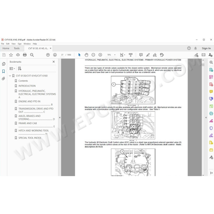Steyr Tractor CVT 6130 6145 6160 service manual