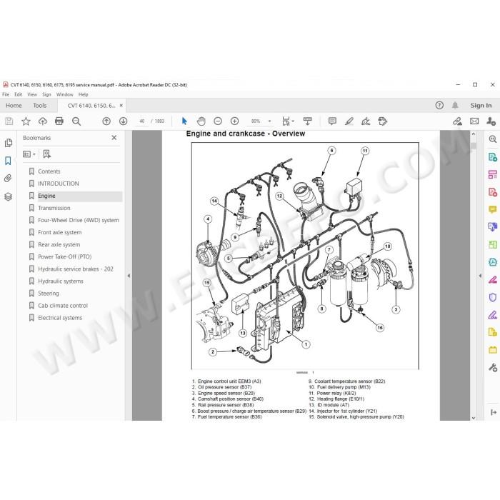 Steyr Tractor CVT 6140 6150 6160 6175 6195 service manual