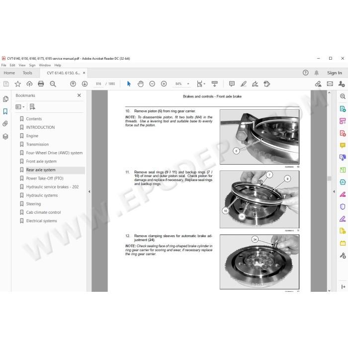 Steyr Tractor CVT 6140 6150 6160 6175 6195 service manual
