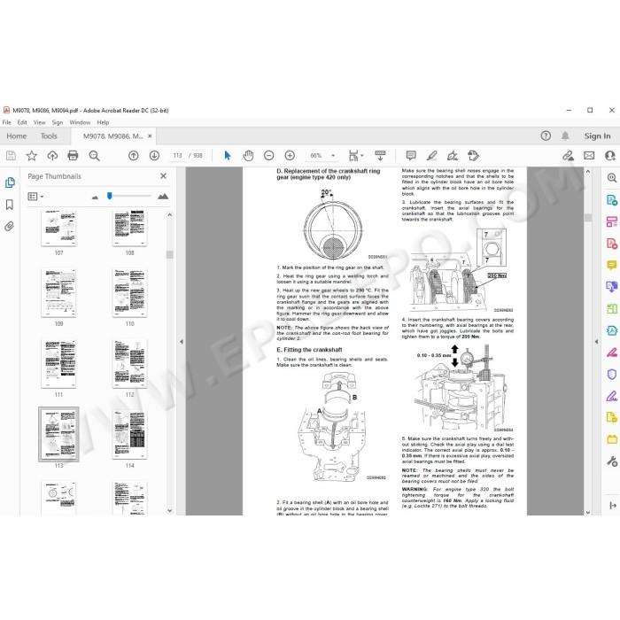 Steyr Tractor M9078 M9086 M9094 service & repair manual