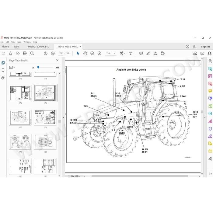 Steyr Tractor M948 M958 M952 M963 service manual DE