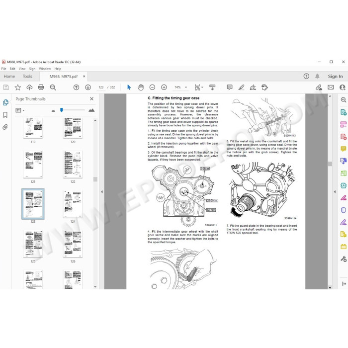 Steyr Tractor M968 M975 workshop service & repair manual