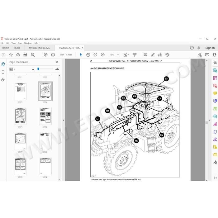 Steyr Tractor Profi 4100 4110 6115 6125 6135 service manual DE