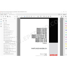 Steyr Tractor Profi 4110 4120 4130 6125 6140 service manual DE