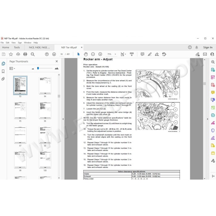 Steyr Engine F4CE F4DE F4GE F4DFE F4HFE service manual