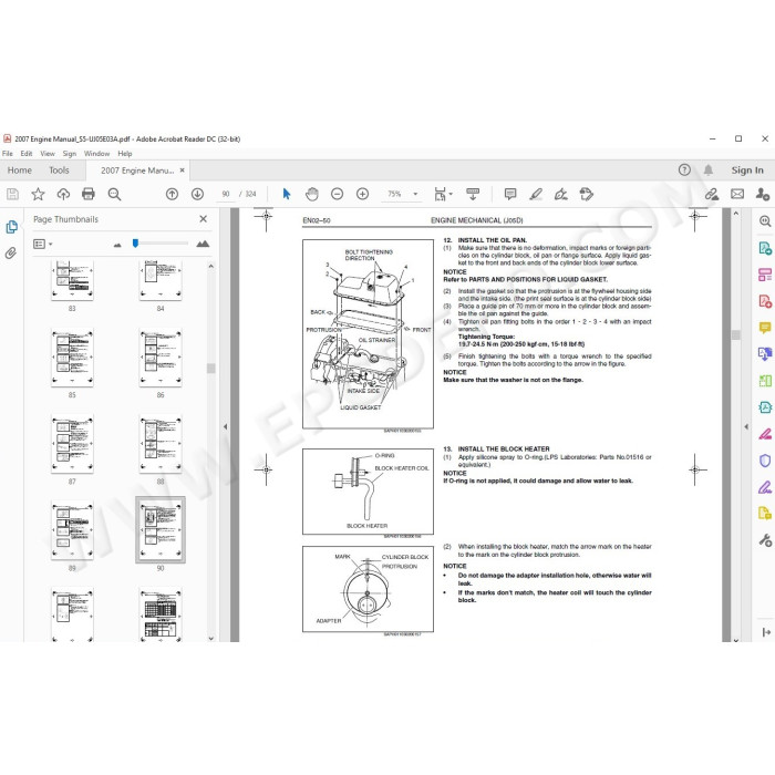 HINO TRUCK 2007 WORKSHOP SERVICE MANUAL