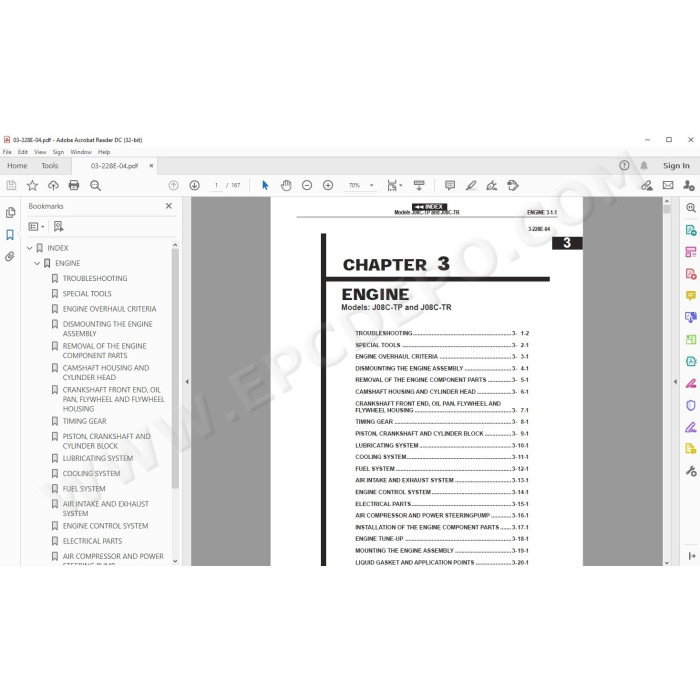 HINO TRUCK FD, FE, FF, SG, FA, FB 2001 SERVICE MANUAL