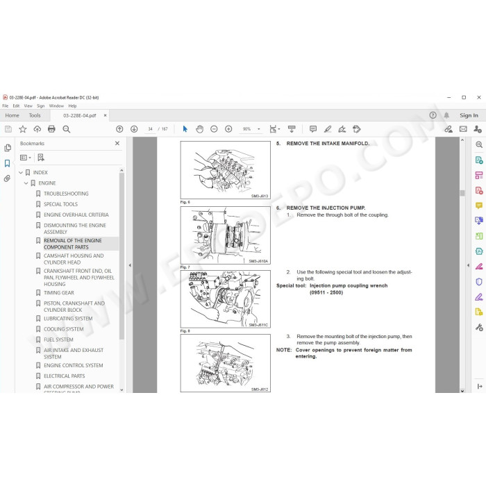 HINO TRUCK FD, FE, FF, SG, FA, FB 2001 SERVICE MANUAL