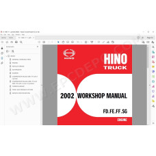 HINO TRUCK FD, FE, FF, SG, FA, FB 2002 SERVICE MANUAL