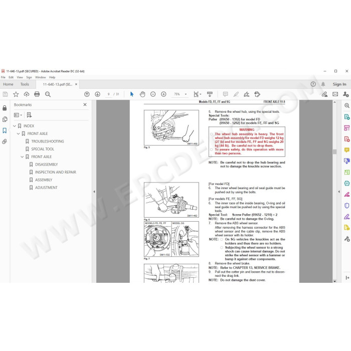 HINO TRUCK FD, FE, FF, SG, FA, FB 2002 SERVICE MANUAL