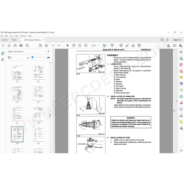 HINO TRUCK FD, FE, SG, FA, FB 2003 SERVICE MANUAL