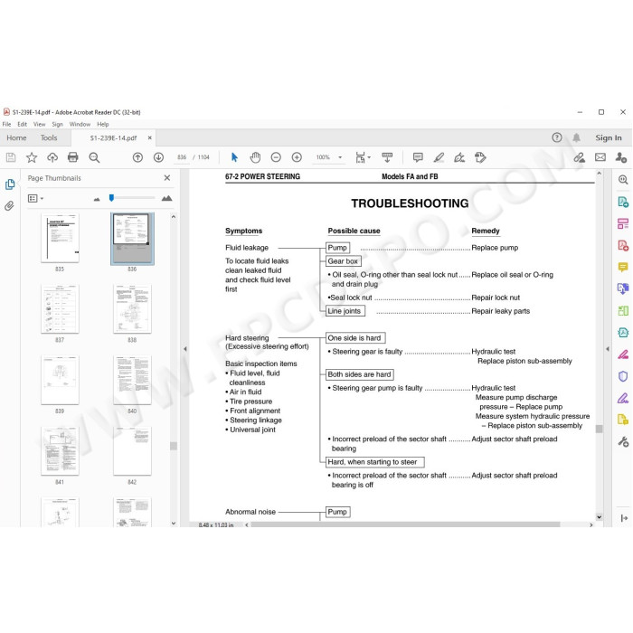 HINO TRUCK FD, FE, SG, FA, FB 2003 SERVICE MANUAL