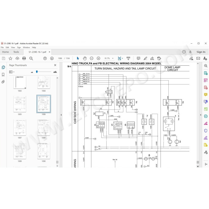 HINO TRUCK FD, FE, SG, FA, FB 2004 SERVICE MANUAL