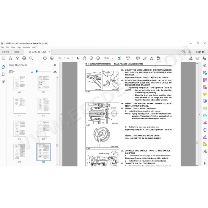 HINO TRUCK FD, FE, SG, FA, FB 2004 SERVICE MANUAL