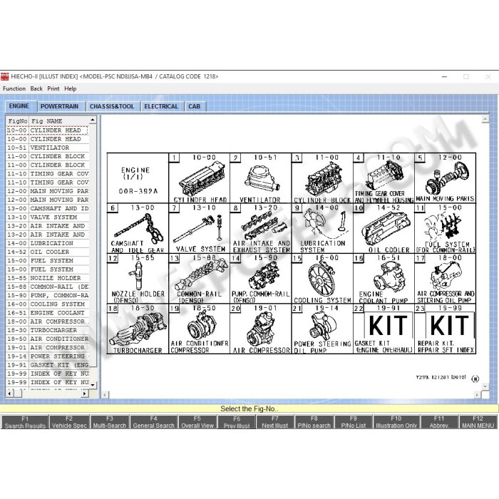 HINO TRUCKS / BUSES 2019 EPC PARTS CATALOG