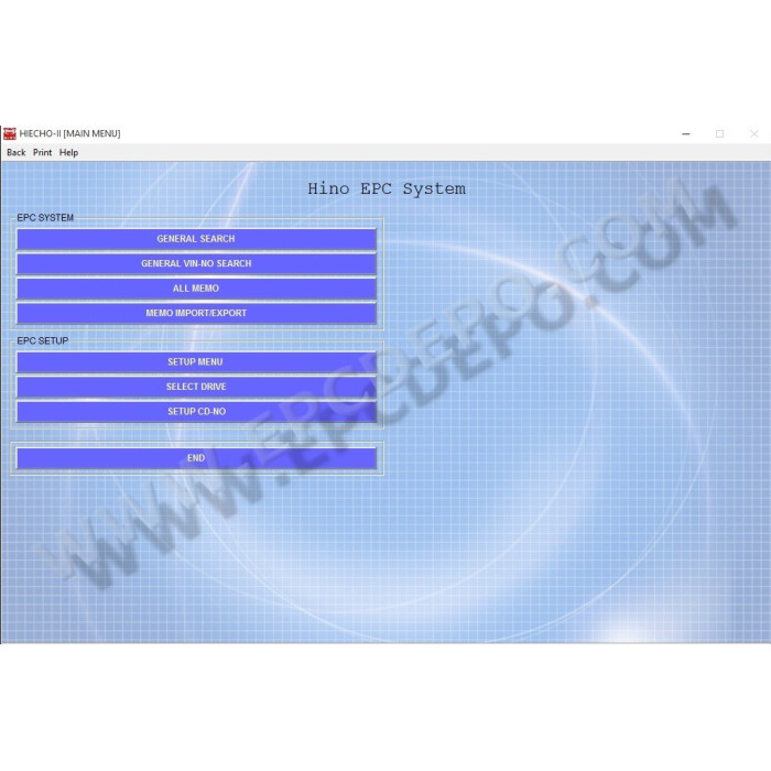 HINO TRUCKS / BUSES 2019 EPC PARTS CATALOG