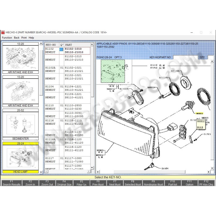 HINO TRUCKS / BUSES 2019 EPC PARTS CATALOG