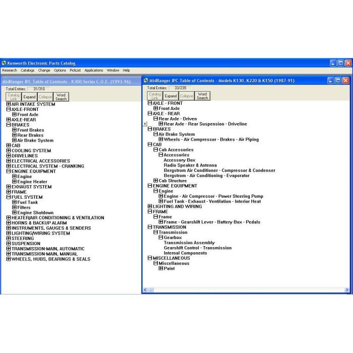 KENWORTH EPC SPARE PARTS CATALOG