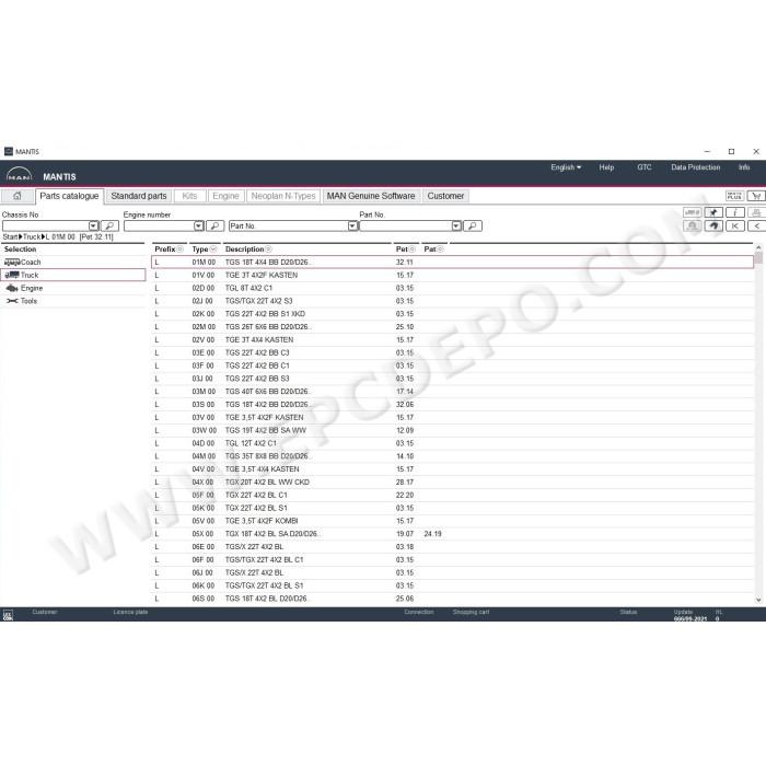 MAN MANTIS EPC SPARE PARTS CATALOG 09.2021