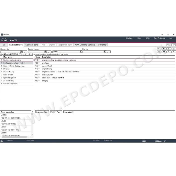 MAN MANTIS EPC SPARE PARTS CATALOG 09.2021