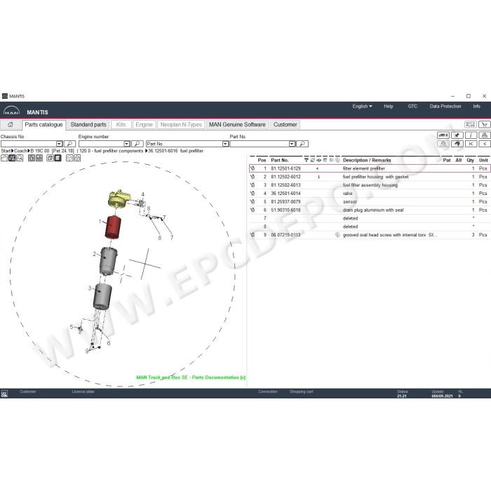 MAN MANTIS EPC SPARE PARTS CATALOG 09.2021