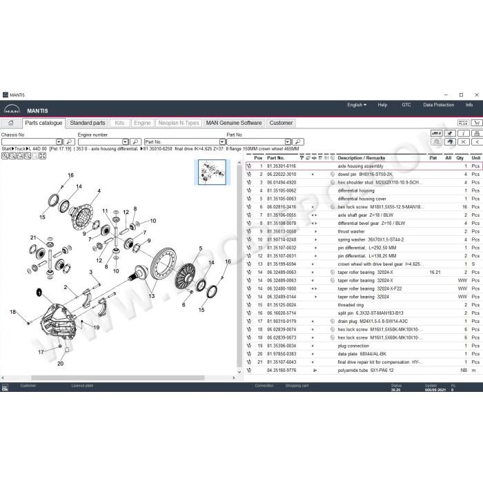 MAN MANTIS EPC SPARE PARTS CATALOG 09.2021