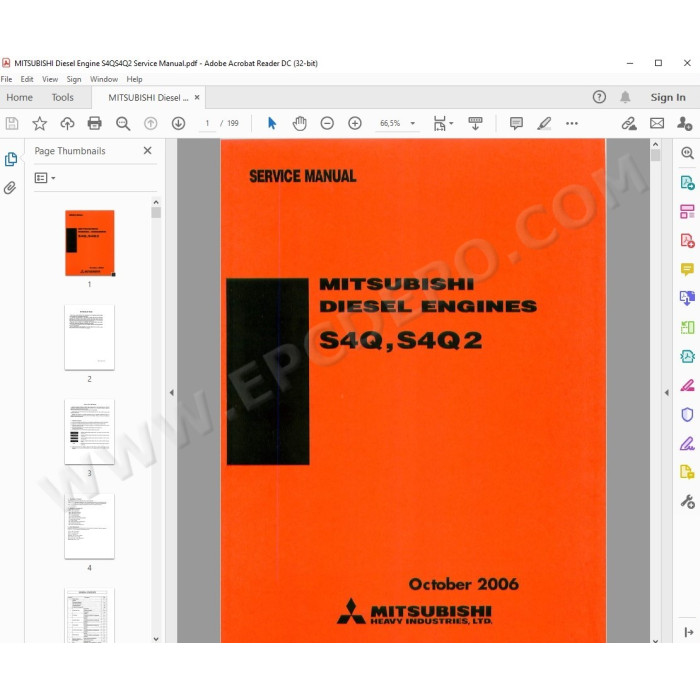 Mitsubishi Diesel Engines workshop service manual
