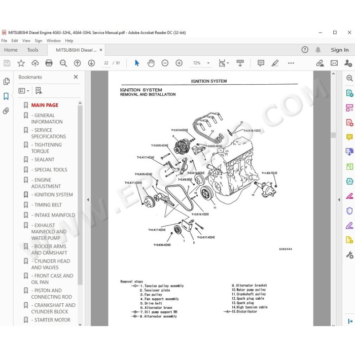 Mitsubishi Diesel Engines workshop service manual