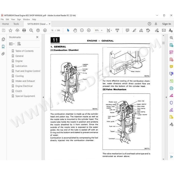 Mitsubishi Diesel Engines workshop service manual