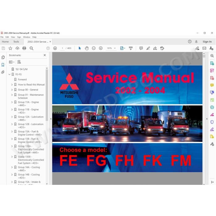 Mitsubishi Fuso FE FG FH FK FM 2002 - 2004 service manual