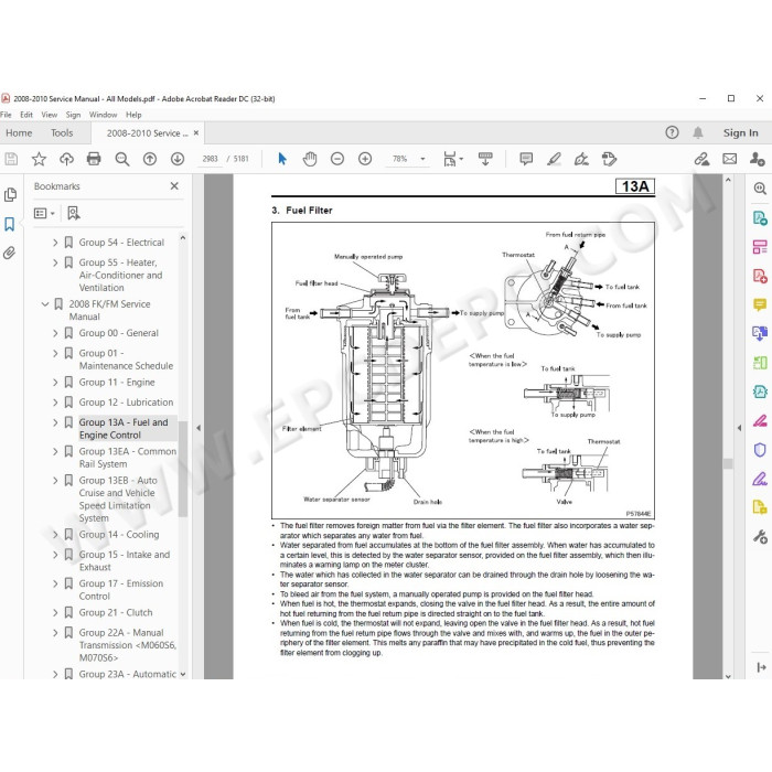 Mitsubishi Fuso FE FG FK FM 2008 - 2010 service manual