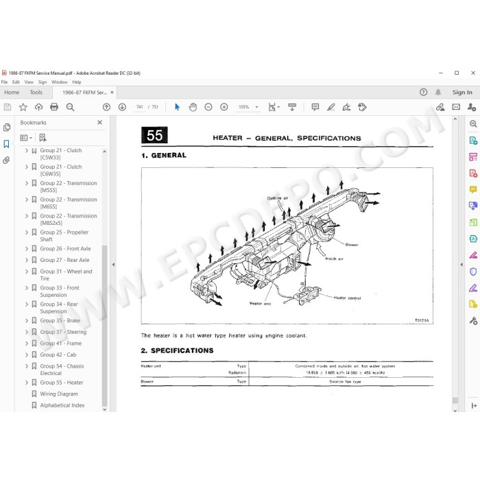 Mitsubishi Fuso FK FM 1986 - 1987 service manual