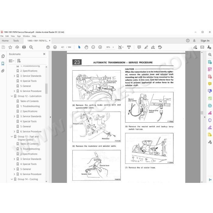 Mitsubishi Fuso FK FM 1990 - 1991 service manual