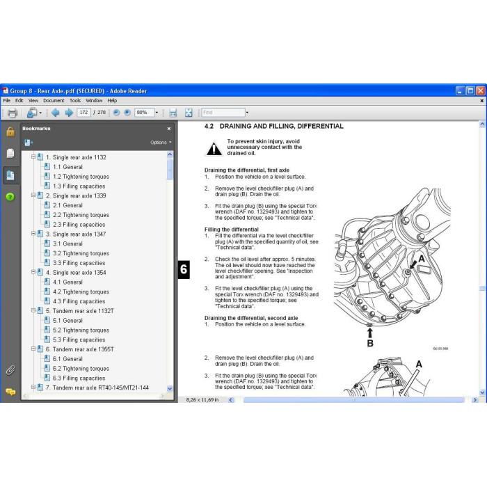 DAF CF65, CF75, CF85 WORKSHOP SERVICE MANUAL
