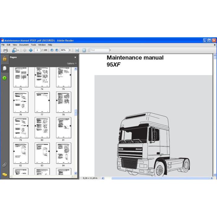 DAF 95XF WORKSHOP SERVICE & REPAIR MANUAL