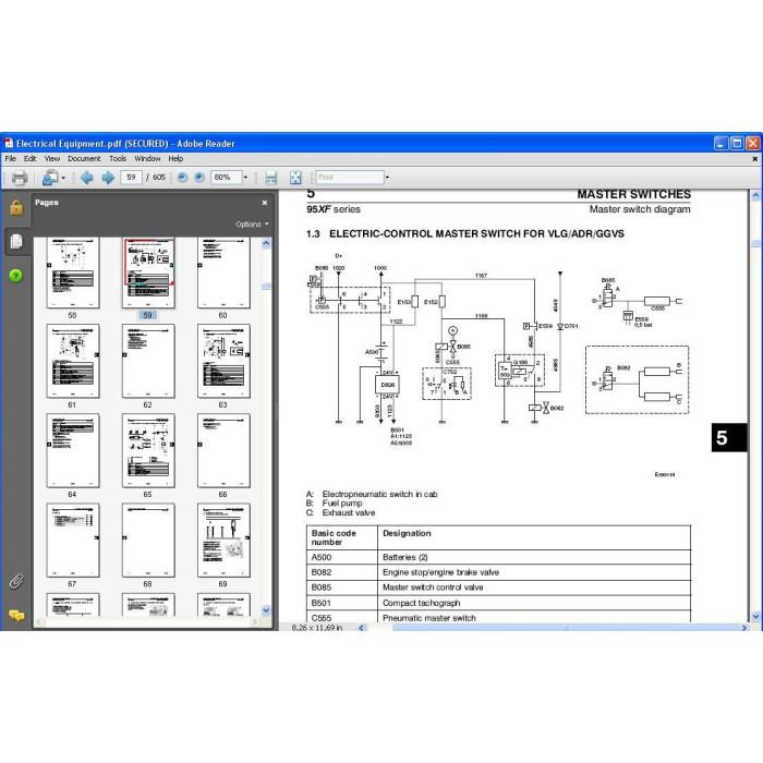 DAF 95XF WORKSHOP SERVICE & REPAIR MANUAL