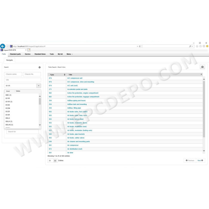 Volvo Impact Buses & Lorries EPC parts catalog + service 2020