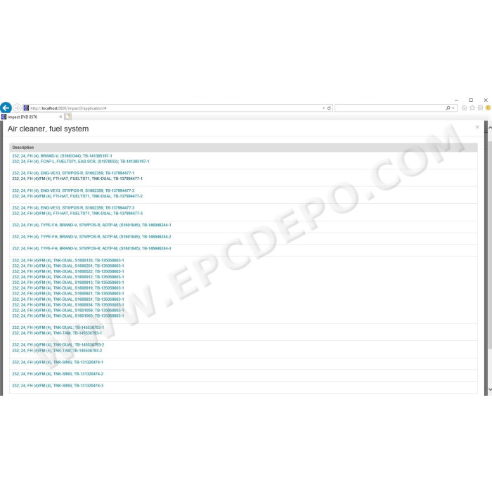 Volvo Impact Buses & Lorries EPC parts catalog + service 2020