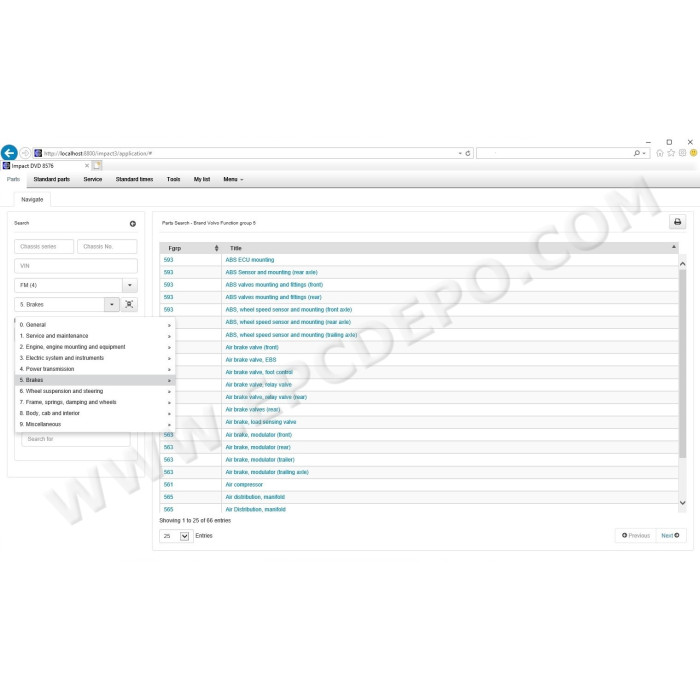 Volvo Impact Buses & Lorries EPC parts catalog + service 2020