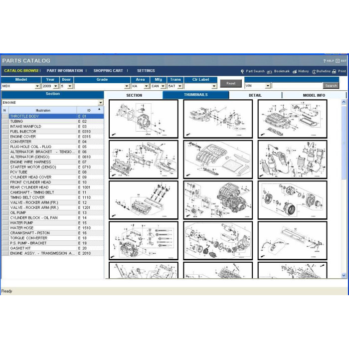 ACURA INPARTS EPC SPARE PARTS CATALOG