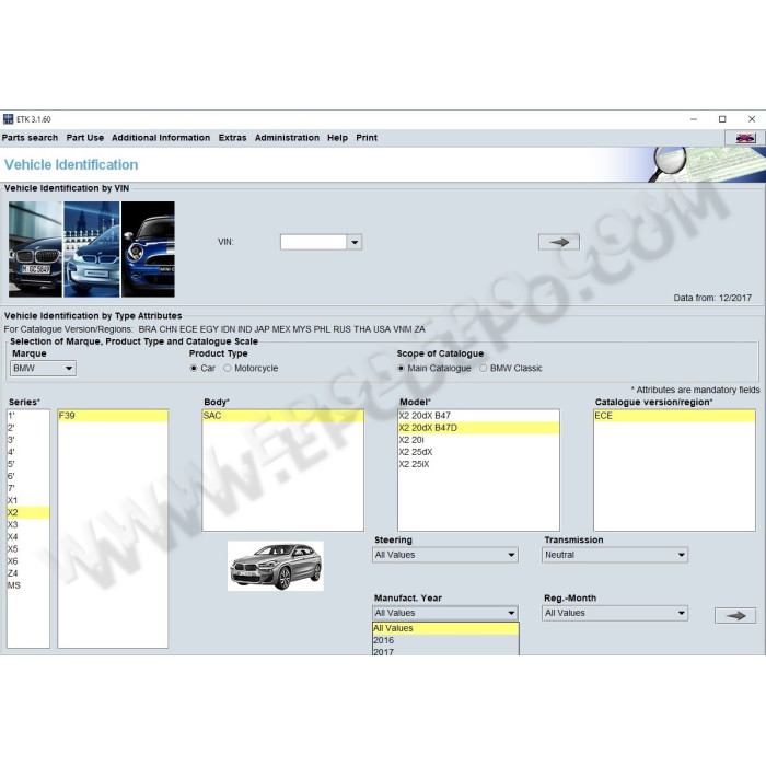 BMW ETK 2020 EPC spare parts catalog + Mini + Rolls-Royce