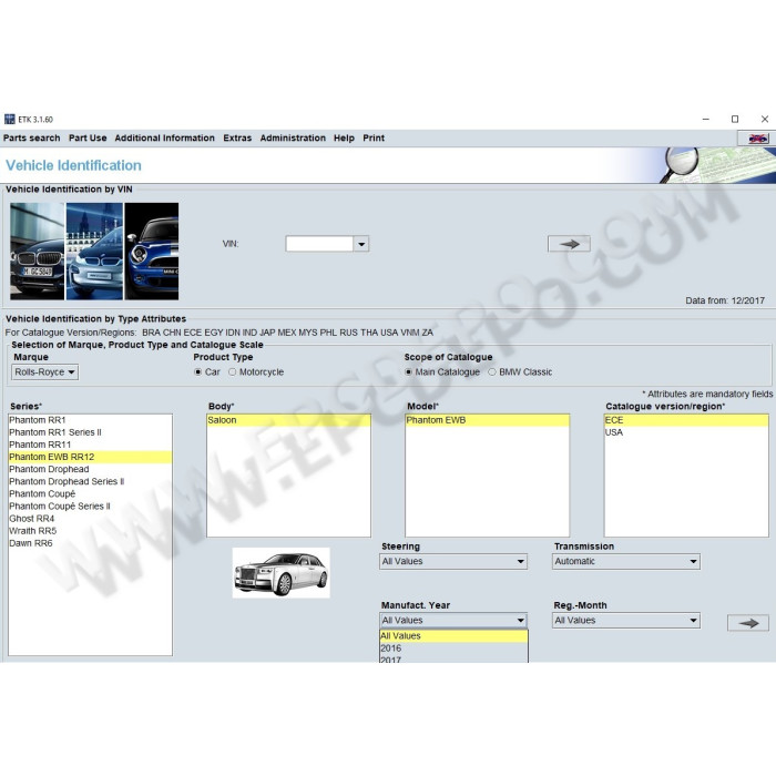 BMW ETK 2020 EPC spare parts catalog + Mini + Rolls-Royce