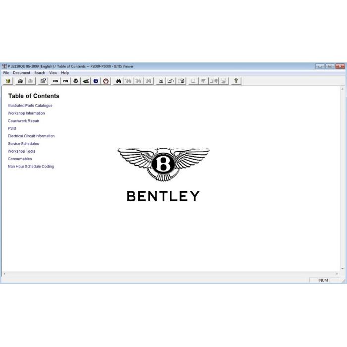 BENTLEY ASSIST EPC PARTS CATALOG & SERVICE 2009