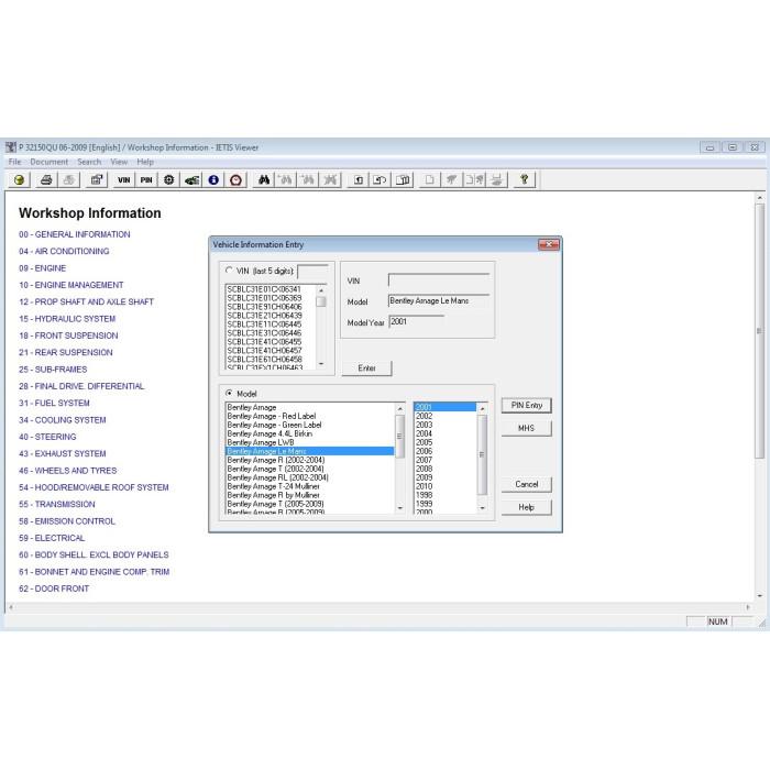 BENTLEY ASSIST EPC PARTS CATALOG & SERVICE 2009