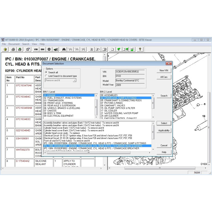BENTLEY ASSIST EPC PARTS CATALOG & SERVICE 2010