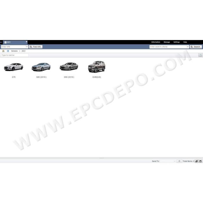 GENESIS NORTH AMERICA EPC PARTS CATALOG 2021