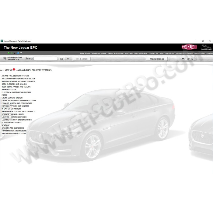JAGUAR JEPC 2018 EPC PARTS CATALOG