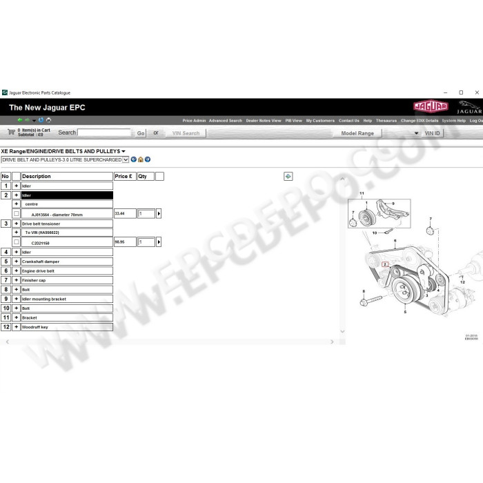 JAGUAR JEPC 2018 EPC PARTS CATALOG